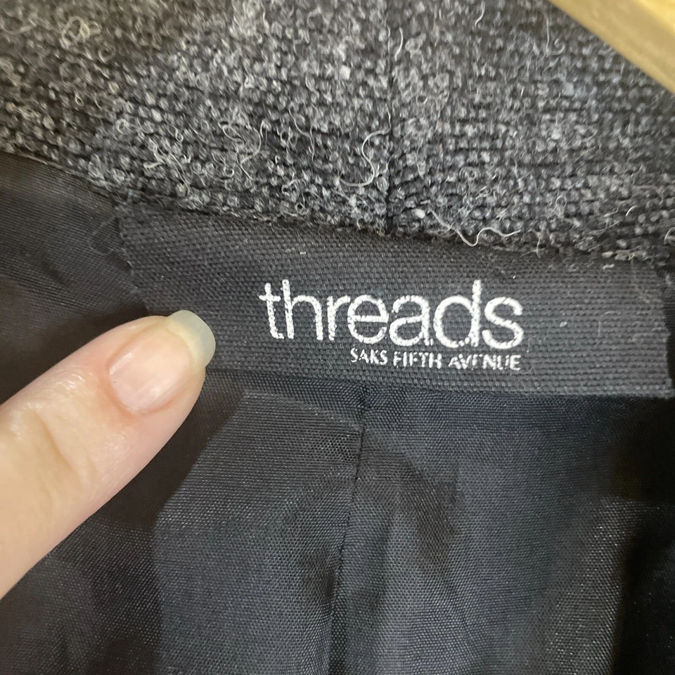 Кардиган длинный Saks Fifth Avenue нитки с длинным рукавом в полоску шерстяная смесь L - Изображение 3 из 4