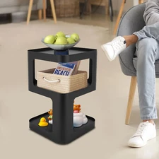 3 Tiers Coffee Table Modern Side Table Sofa Side End Table Bedside Tables Black