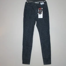 Rewash Juniors Nikki High Rise Animal Print Mid Rise Blue Jeggings 27X29 5R B38