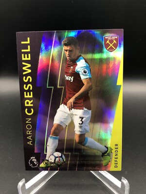 2017-18 Topps Premier League Platinum Purple #'d /50 Aaron Cresswell West Ham