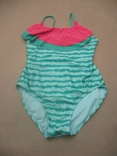 Cat Jack Size XL 14-16 Girls Multicolor Unlined Wireless One-Piece Swim Suit 4L