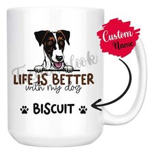 Tazza personalizzata Fox Terrier cane liscio mamma papà, regalo nome cane personalizzato