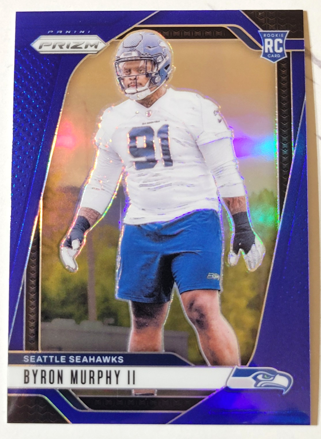 2024 Prizm RC #317 BYRON MURPHY II 💎TRUE BLUE PRIZM💎 SSP Parallel Seahawks