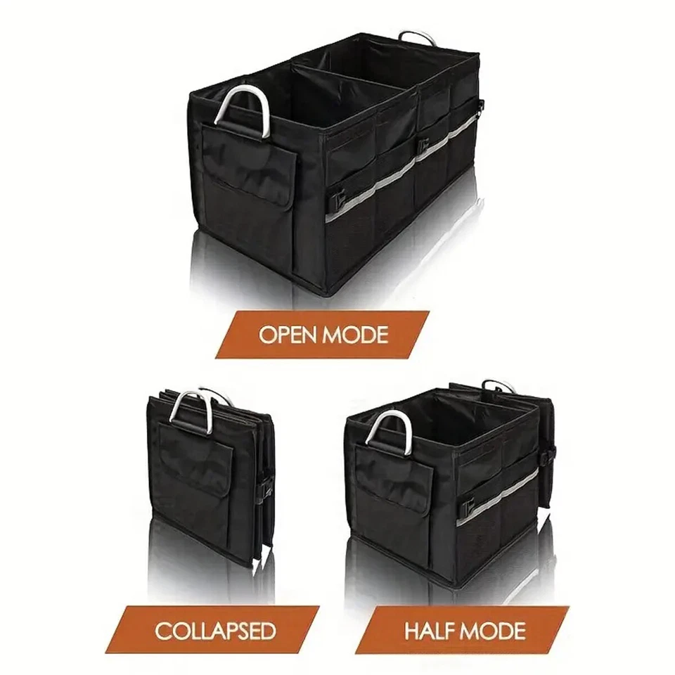 55L Trunk Cargo Organizer Folding Storage Collapse Bag Bin For Car Truck SUV - Image 3 of 4