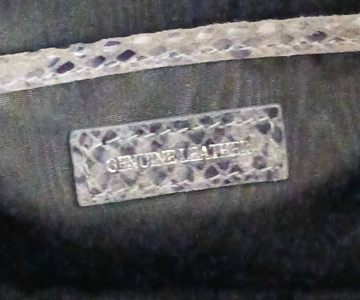 Brooks Brothers Gray Python Embossed Leather Top … - image 8