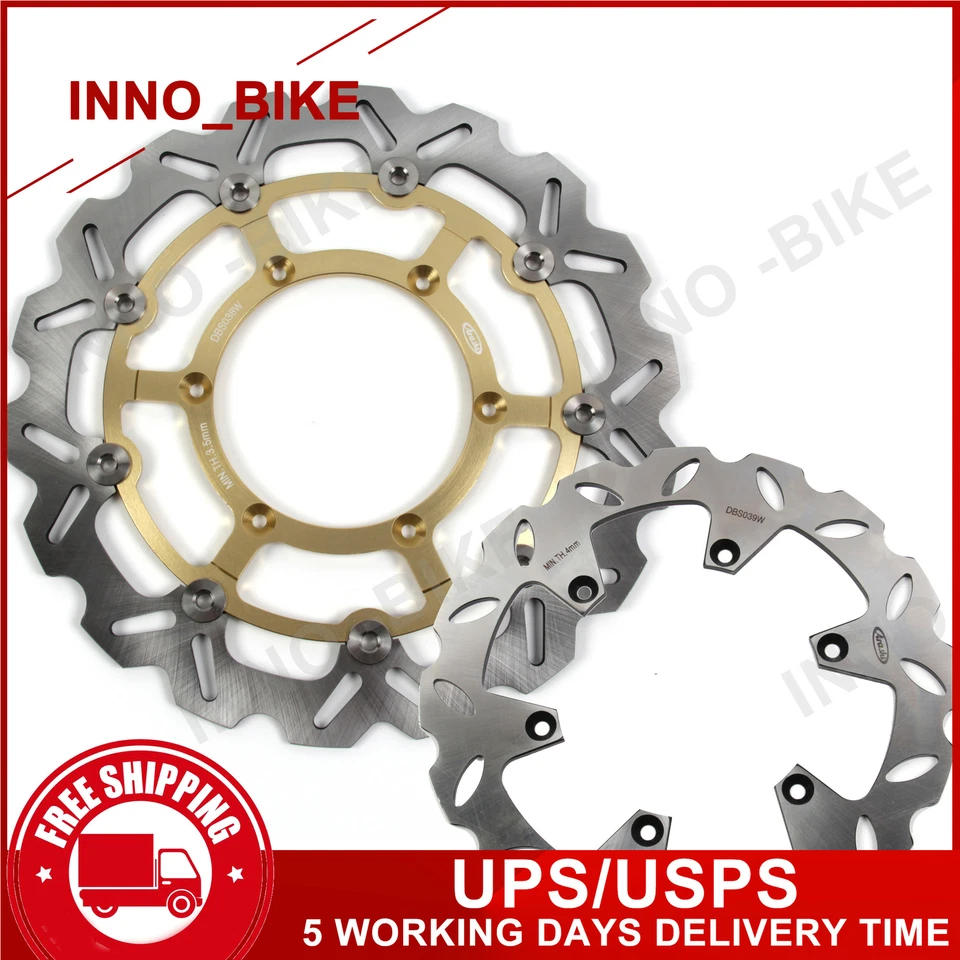 Rotores de freno delanteros traseros para Suzuki DRZ400SM 2005-2021 DRZ 400 SM 2016 2017 2018 Foto 3 de 4