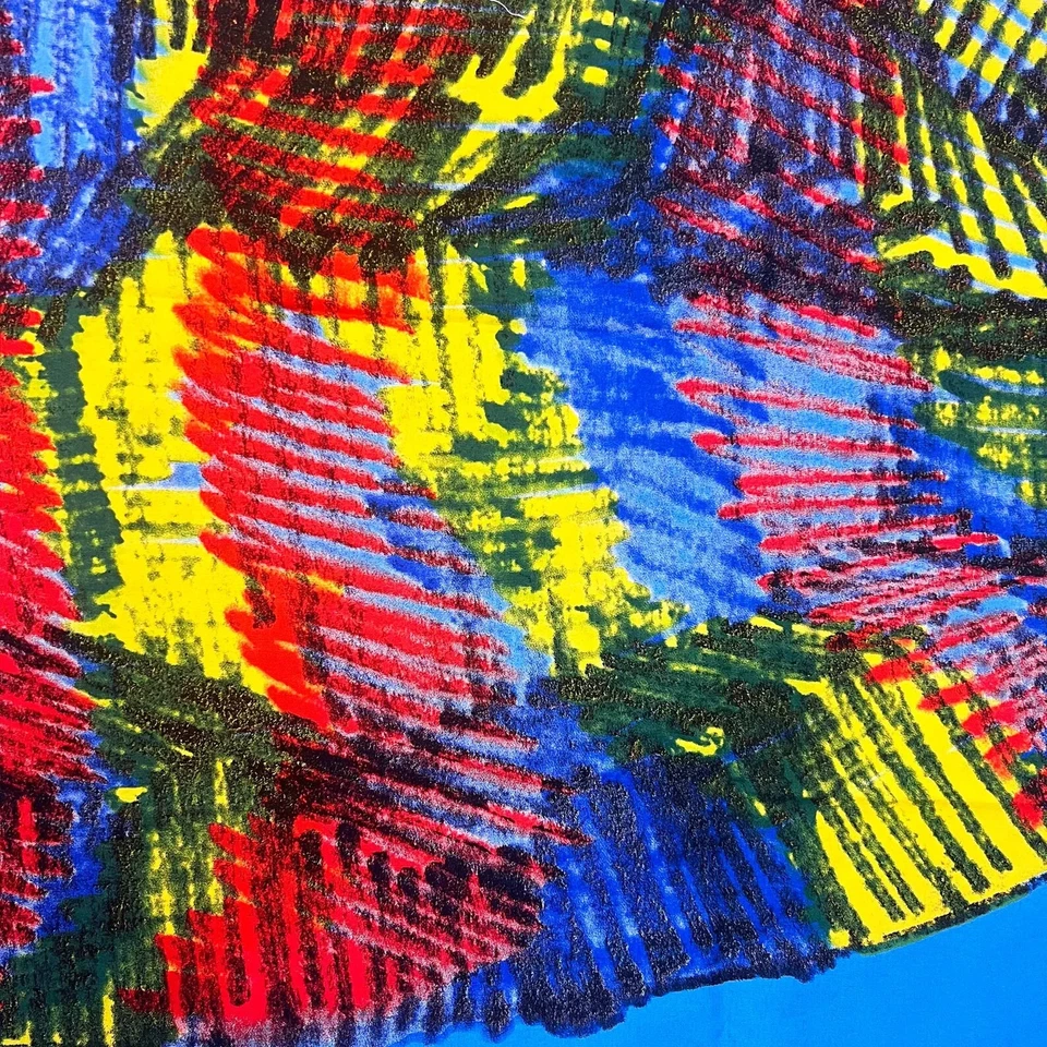 Marimekko Villasukka large multicolor line art print cotton fabric Scandinavia - Image 3 of 4