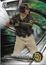 Brandon Valenzuela - 2022 Bowman Platinum Top Prospects Ice Foil #TOP-69 Padres