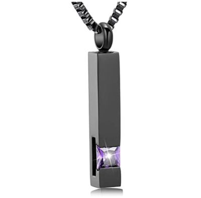 XSMZB Crystal Cremation Urn Jewelry Cube Ashes Necklace Pendant Birthstone