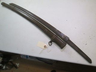 WWII ARMY OFFICERS JAPANESE KATANA SAMURAI SWORD & SCABBARD KANETOSHI DATED #D42