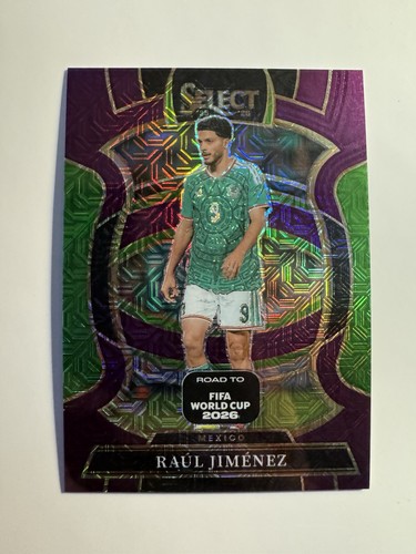 2025-26 Panini Select Raul Jimenez Purple Mojo Prizm Mexico Terrace #25