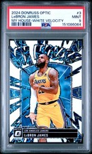 2024 PANINI DONRUSS OPTIC MY HOUSE WHITE VELOCITY #3 LEBRON JAMES 43/59 PSA 9