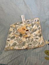 Disney Lion King Simba Baby Security Blanket Jungle Green Leaves 14in. X 14in.