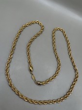 Vintage Signed Napier GoldTone Twisted Rope Chain 31 Retro Necklace