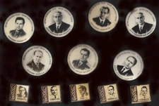 Lot of 12 USSR & RF  space lapel pins/Badges_SERIES ASTRONAUTS