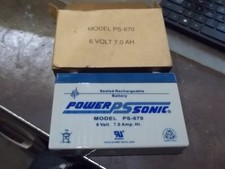 NIB POWER SONIC PS-670 SEALED RECHARGEABLE BA...