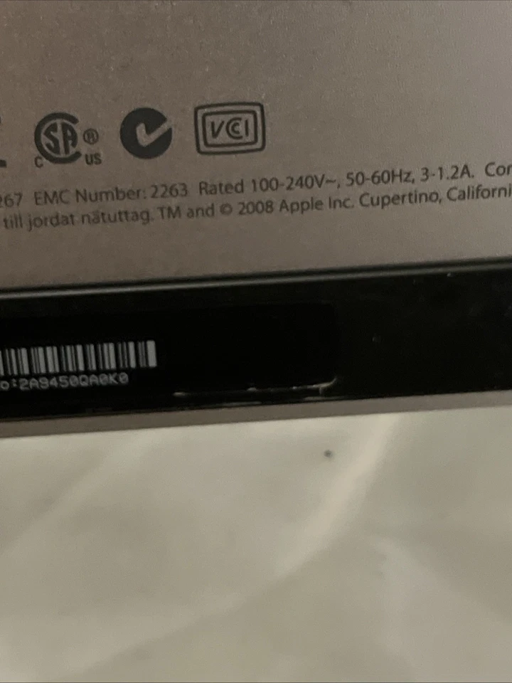 Apple Cinema Display LED 2008 Monitor 24-Inch 1920x1200 A1267 EMC2263 MB382LL/A - Image 4 of 4