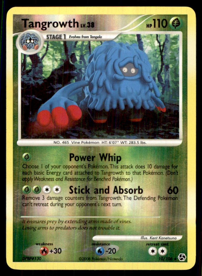 2008 Diamond & Pearl - Great Encounters Reverse Holo Tangrowth #10