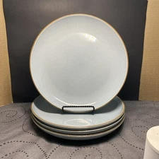Set Of 4 Over And Back Blue Options 10 1/2” Dinner Plates