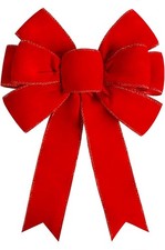 Red Christmas Bows Large Velvet Bow for Decorating 12 14 inch