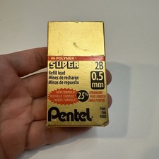 NEW PENTEL Super Hi-Polymer Lead Refill 0.5mm Fine 2B Lead
