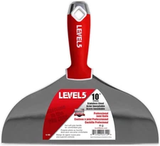 10" Soft-Grip Stainless Steel Drywall Joint Knife -  | Pro-Grade | Comfortable F