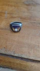 Vintage Union UAW Local 599 25 Years 10K Gold Emblem Sterling Ring Size 12.25