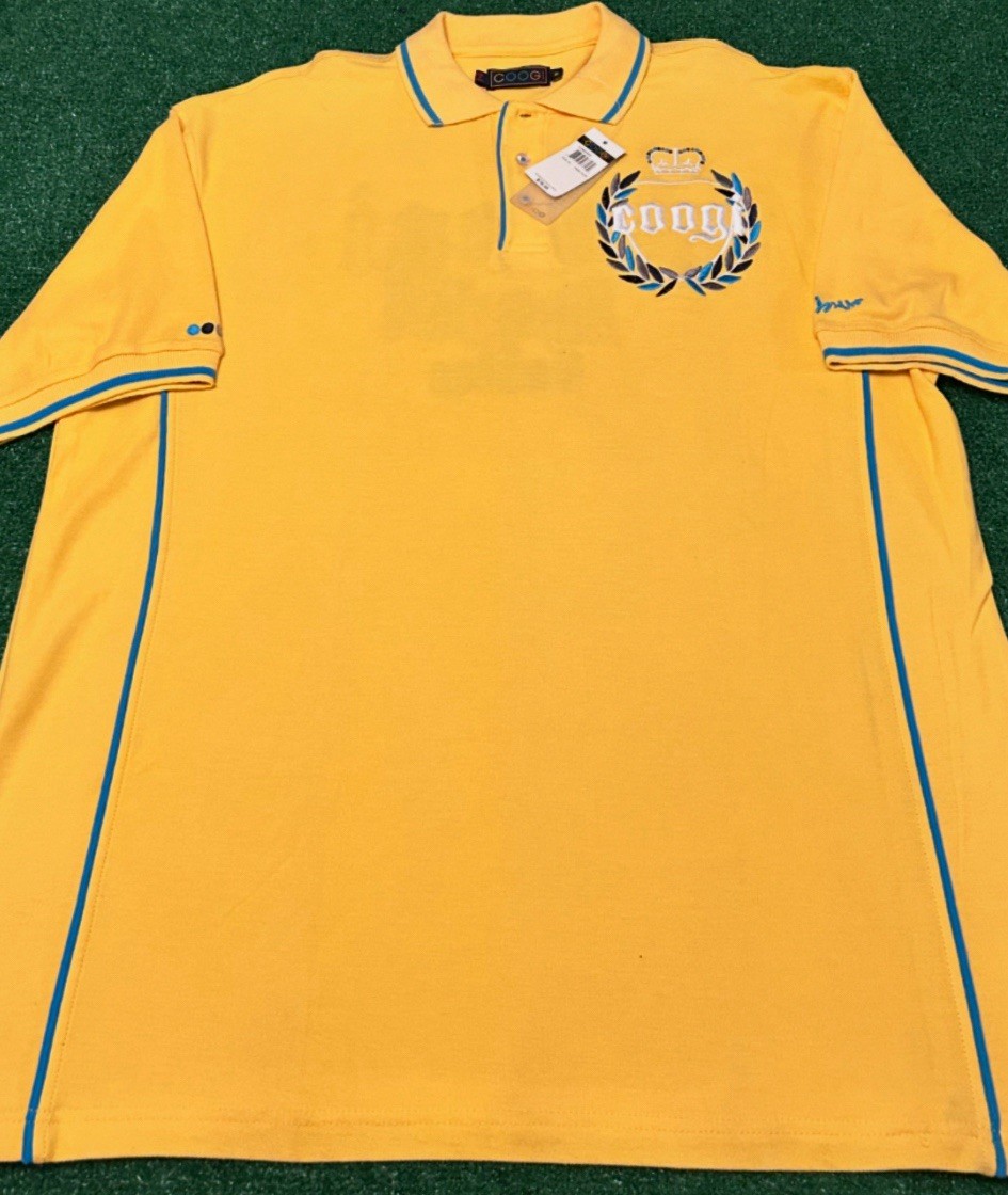 Vintage 90s Y2K COOGI Royal Crown Logo Polo Collared Shirt Mens L