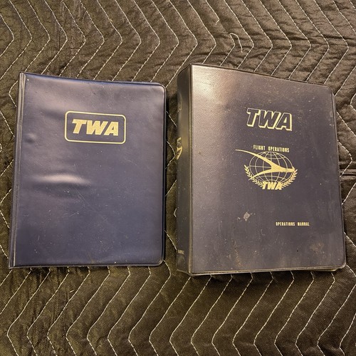 Vintage TWA Flight Operations Manual + TWA Binder Only-No Documents