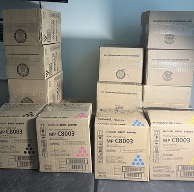 Ricoh MP C8003 Toner 842198 Magenta/Cyan/Black/Yellow Untested READ Lot Of 16