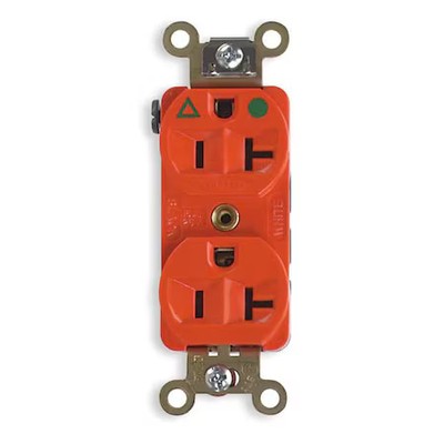 Hubbell Wiring Device-Kellems Ig8300 Straight Blade Receptacle, 5-20R, 20 A,