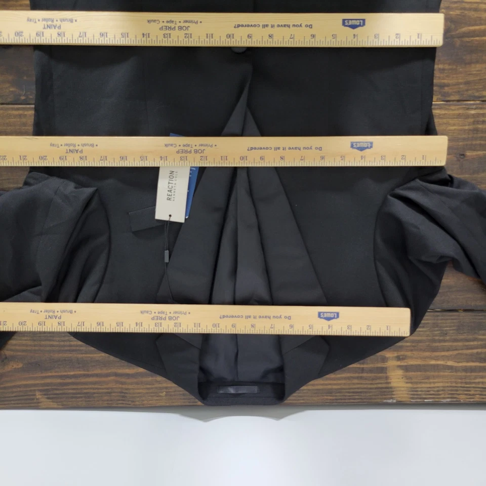 Kenneth Cole Reaction Men's Sport Coat Blazer Two Button Black Stretch 40L NEW - Image 2 of 4