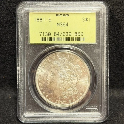 1881 S MORGAN DOLLAR PCGS MS-64 OGH