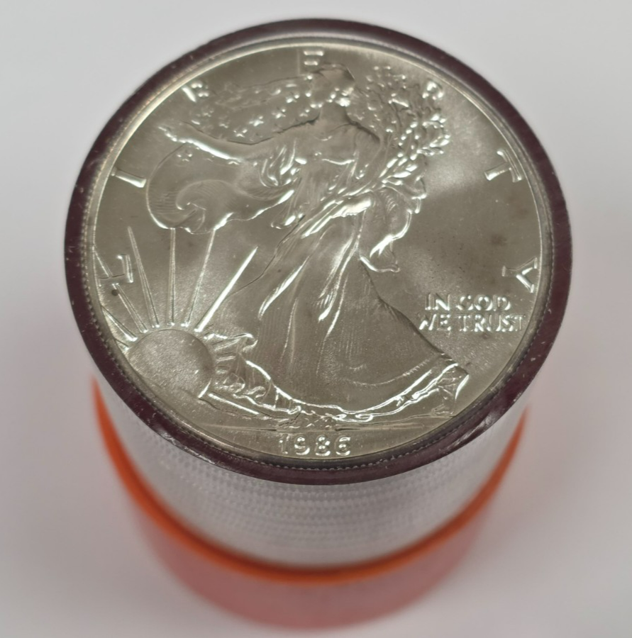 1986 AMERICAN SILVER EAGLE $1 DOLLAR FIRST YEAR 20 COIN GEM BU