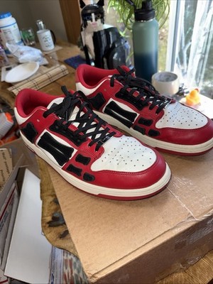Authentic AMIRI Skel Top Low Red/White - Men's Size 12 - Worn But Great Shape