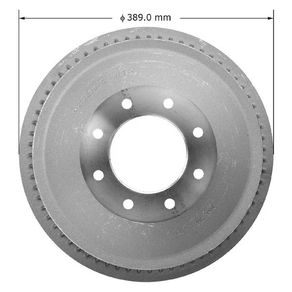 For Workhorse P30 2000 Bendix PDR0387 Global Premium Rear Brake Drum Foto 3 de 4