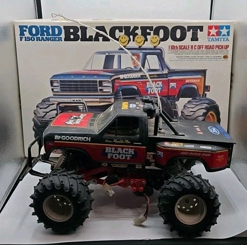 Vintage Parts Cars | Tamiya Blackfoot RC Monster Vintage Truck Remote Control 1/10 (AS-IS