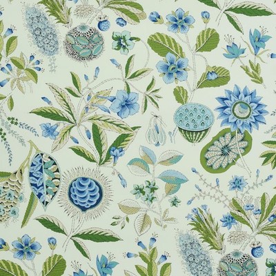 10YD SCHUMACHER 5011620 Roca Redonda Blue Ivory Fantastical Wallpaper $800Retail