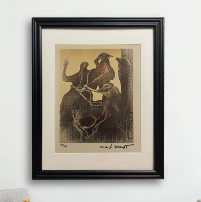 Max Ernst Hand-Signed Original Print With COA and +$3,500 USD Appraisal