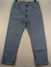 VTG Levi's 505 Regular Fit Straight Leg Paper Tag Jeans Men's 36x30 Light Wash