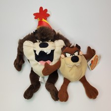 Vintage Looney Tunes Tasmanian Devil Taz Plush Set Birthday  Beanbag 1997 1998
