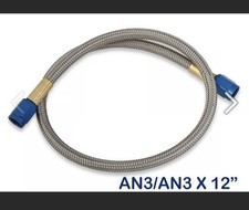 Nos Stainless Steel Braided Hose Line 3an To 3an Nitrous 15030 Blue F