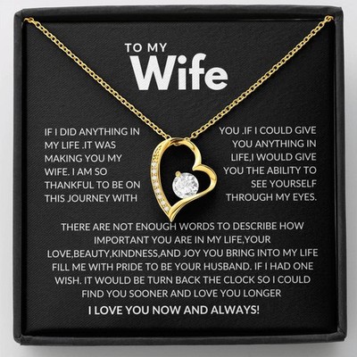 To My Wife Necklace, Gift For Wife, Anniversary Gift For Wife, Necklace For Wife