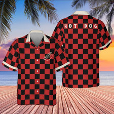 Hot Dog Funny Foodie Aloha Vacation Summer Hawaiian Shirt