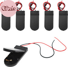 6 Pcs 2 X 3V CR2032 Button Coin Cell Battery Holder with Leads on off Switch