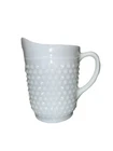 Hobnail Milk Glass Pitcher 5 1/4" Vintage White Super Clean and Cute!!!!