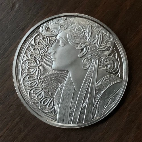 1 oz Proof Silver Mucha Collection #6 Laurel / COA #1753 w/Capsule - Ships Free!