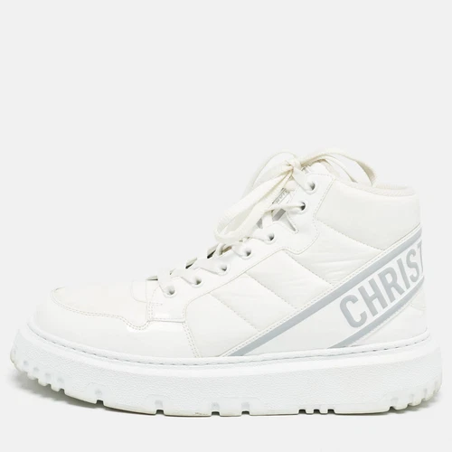 Baskets montantes Dior blanc maille et cuir verni joueur D pointure 37,5