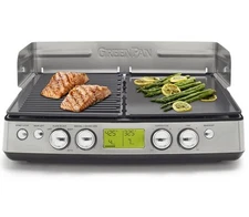 GreenPan Elite XL Smoke-less Grill and Griddle, Healthy Ceramic Nonstick ...