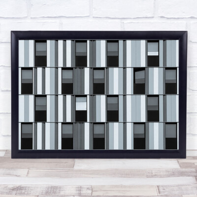 Repetitive Patterns Windows Monochrome Repetition Pattern Geometry Art Print